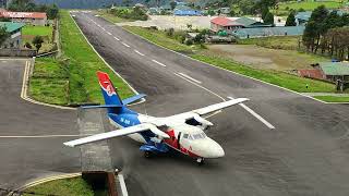 Lukla Airport Landing amp Takeoff October 14 2022  Most dangerous Airport in the world [upl. by Elexa]