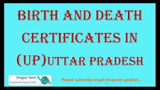 How to Search And Download Birth OR Death Certificate in Uttar Pradesh Online Quick And Easy 2022 [upl. by Davida]