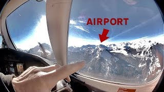 World most dangerous airport landing COCKPIT VIEW [upl. by Georgianne]