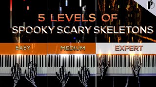 5 levels of Spooky Scary Skeletons EASY to EXPERT [upl. by Sabanrab]