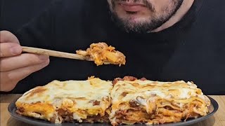 Lasagna ASMR Eating Sounds  No Talking [upl. by Attecnoc518]