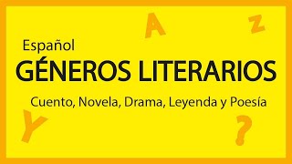 GÉNEROS LITERARIOS Cuento novela leyenda poesía y drama [upl. by Ahsart]