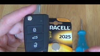 👉How To Replace Battery In New VW Key Fob Volkswagen [upl. by Lorianna]