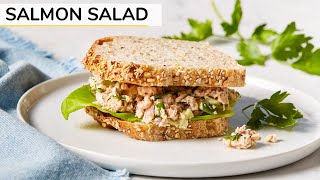 BEST SALMON SALAD  canned salmon recipe [upl. by Ahsotan840]