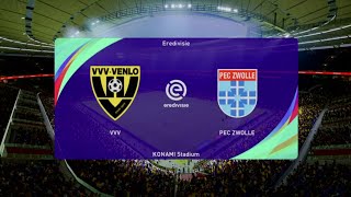 VVV Venlo vs PEC Zwolle  PES 21 Eredivisie Live Gameplay [upl. by Leirum]