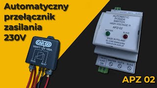 Automatyczny przełącznik zasilaniafaz  automatyczne odłączenie przetwornicy 12230V  APZ 02 [upl. by Bravin]