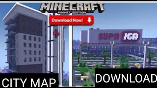 DOWNLOAD CITY MAP FOR MINECRAFT POCKET EDITION [upl. by Seerdi]