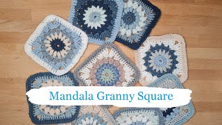 🧶 𝐡ä𝐤𝐞𝐥𝐧 Mandala Granny Square  Quadrate  ohne Knubbel [upl. by Pyszka]