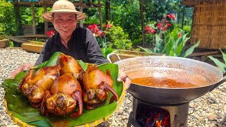 Amazing Roasted Chicken Recipe  Whole Fried Chicken Recipe Cooking in village  Giang A Say [upl. by Gawain]