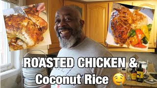 How To Cook Roasted Chicken amp Coconut Rice  Jamaican Style [upl. by Bab634]