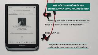 Wie hört man Hörbücher in der Anwendung Audiobücher PocketBook [upl. by Imorej]