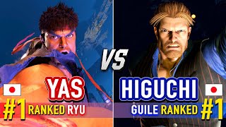 SF6 🔥 YAS 1 Ranked Ryu vs HIGUCHI 1 Ranked Guile 🔥 Street Fighter 6 High Level Gameplay [upl. by Pinchas535]