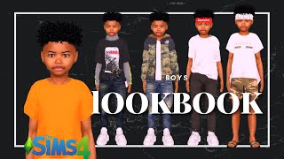 Sims 4 CAS  Boys Lookbook  CC Folder [upl. by Atinaw330]