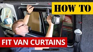 How to Fit VW Campervan Curtains Transporter T5T6 [upl. by Ellenij]