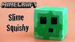 DIY Squishy  Minecraft Slime Squishy Stress quotBallquot  Glow in the Dark Minecraft Squishy [upl. by Kimball909]