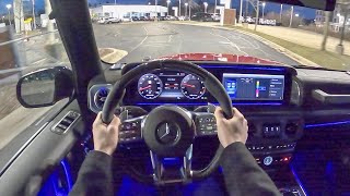 2020 MercedesAMG G63  POV Night Drive Binaural Audio [upl. by Norvil]