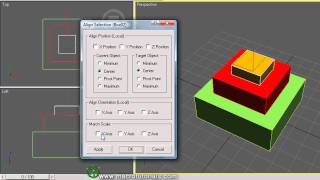 3D Studio Max  Tutorial  How to align objects [upl. by Orr741]