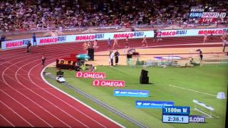 Genzebe Dibaba 1500m WORLD RECORD 35007 Full race [upl. by Suoirad]