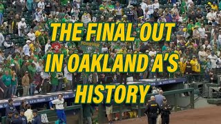 Radio call of the Oakland As final out in franchise history [upl. by Ettenuahs599]