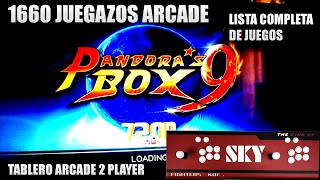 🕹️ PANDORA BOX 9 TODO EL CATALO DE 1660 JUEGOS RETRO ARCADE [upl. by Assital]