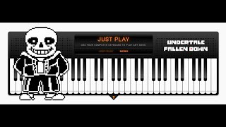 Undertale OST 004  Fallen Down Virtual Piano Sheets [upl. by Vokay]