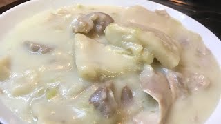 OLD SCHOOL CHICKEN AND DUMPLINGS BIRTHDAY MONTH FAVORITE RECIPES MY MOMS FAVORITE MEAL [upl. by Nairdna]