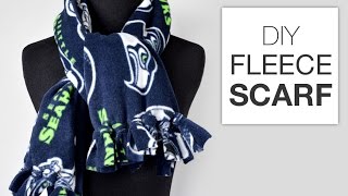 DIY Fleece Scarf Tutorial [upl. by Eachelle]