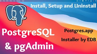 How to install PostgreSQL on Mac OS  Install and Uninstall PostgreSQL Database [upl. by Tound191]