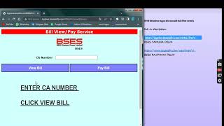 Yamuna BSES electricity Bill Kaise Download kare comprise CA NUMBER [upl. by Thanasi490]