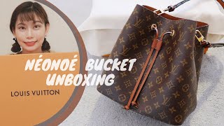 LV焦糖水桶老花水桶开箱  Louis Vuitton NÉONOÉ Bucket Unboxing  LV包包测评包包分享系列 [upl. by Anilatak]