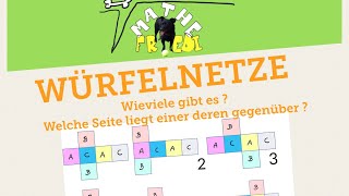 11 Würfelnetze und woher weiß man welche Seiten sich gegenüber liegen [upl. by Niltag]