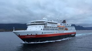 Hurtigruten 2020 Enthusiastic meeting between MS Finnmarken and MS Trollfjord near Svolvær Lofoten [upl. by Putnam966]