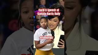 Cardi B Speech at Kamala Harris Rally Reaction reaction cardibspeech cardib kamalaharrisrally [upl. by Tarton]