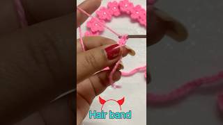 Crochet headband for baby girl crochet flowers headband for beginners hair accessories very easy [upl. by Eimerej762]