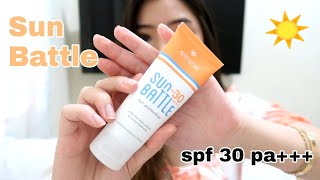 Review Emina Sun Battle Spf30 PA  Verent Rusli [upl. by Avalsorim]