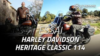 Essai Harley Davidson Heritage Classic 114 [upl. by Anahtor]