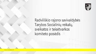 20241003 Socialinių reikalų sveikatos ir teisėtvarkos komiteto posėdis [upl. by Joaquin]