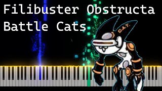 Filibuster Obstructa Theme Battle Cats  Piano Tutorial NivekPiano [upl. by Lister738]