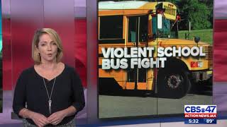 Video shows violent school bus fight [upl. by Htabmas]