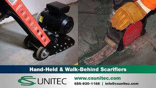 Concrete amp Metal Scarifiers – HandHeld amp WalkBehind – CS Unitec [upl. by Poore]