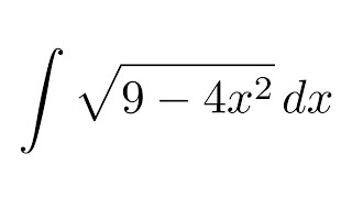 Integral of sqrt94x2 substitution [upl. by Enovaj495]