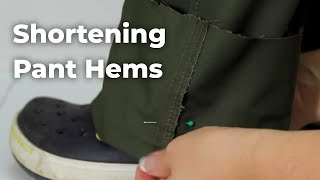 Learn How To Sew Alterations  Shortening Pant Hems Episode 14 [upl. by Attenborough]