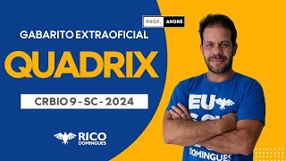 Prova  CRBIO9  SC  GABARITO EXTRAOFICIAL  QUADRIX 2024  Raciocínio Lógico [upl. by Bryana]