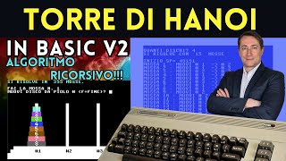 La ricorsione in Basic su Commodore 64  La Torre di Hanoi [upl. by Ahsiekram]