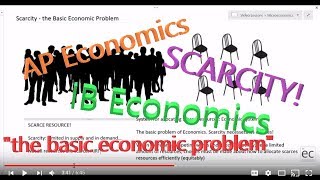 Scarcity the Basic Economic Problem [upl. by Einahpets]