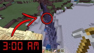 I used a strange seed in Minecraft Pocket Edition at 300 AM Scary Minecraft Video [upl. by Shaine]