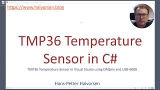 TMP36 Temperature Sensor in Visual Studio using DAQmx and USB6008 [upl. by Letti]