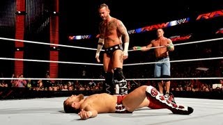 John Cena amp CM Punk vs Big Show amp Daniel Bryan Raw August 13 2012 [upl. by Eudoxia]