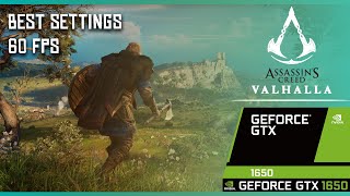 Assassins Creed Valhalla Best Graphics Settings For Nvidia GTX 1650  Latest 2021 [upl. by Dolores292]