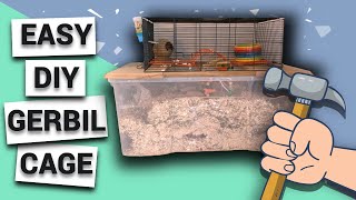 How to make your own EASY diy gerbil cage [upl. by Troyes]